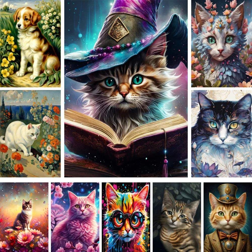 

117935 Pet Cat Painting By Number 40x50 Custom Diamond Art Painting Kits Craft Kit For Adults Room Decoration Gift For Wife 2023