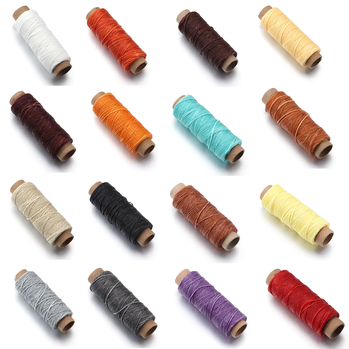 50yards/roll 150D Polyester Hand Sewn Leather Flat Wax Thread for DIY Sewing Tools to Manually Sew Leather Sewing Thread