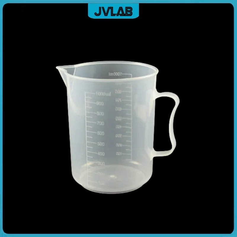 1000mL Capacity Clear Plastic Graduated Laboratory MeasuRing Set Beaker With handle Thicker material wholesale