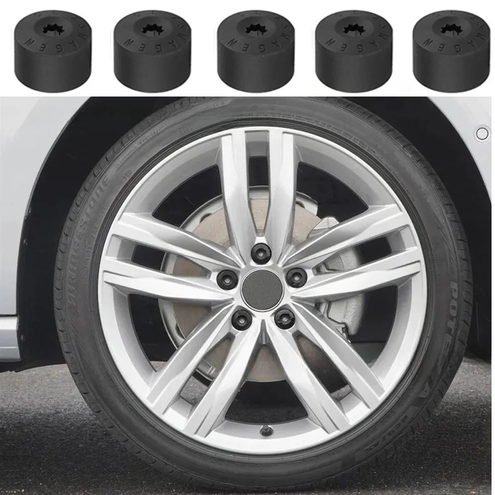 for VW Volkswagen Scirocco Tiguan Jetta Golf MK7 GTI Passat B5 CC Skoda Car Wheel 17mm Hex Lug Nut Bolt Decorations Covers Caps