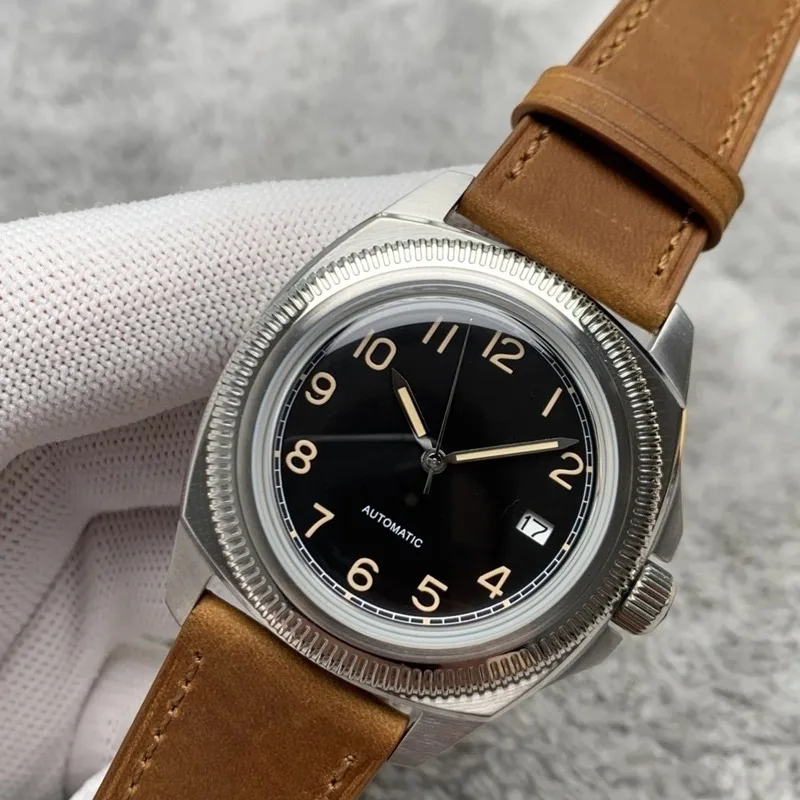 Orologio meccanico automatico da uomo da 41 mm replica pilota dell'aeronautica ceca con movimento giapponese NH35A, squ impermeabile in acciaio inossidabile