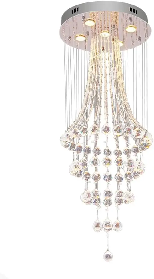 

Lights Modern Pendant Light Flush Mount Ceiling Light Fixtures Modern Chandelier Lighting,Crystal Chandelier with Spiral