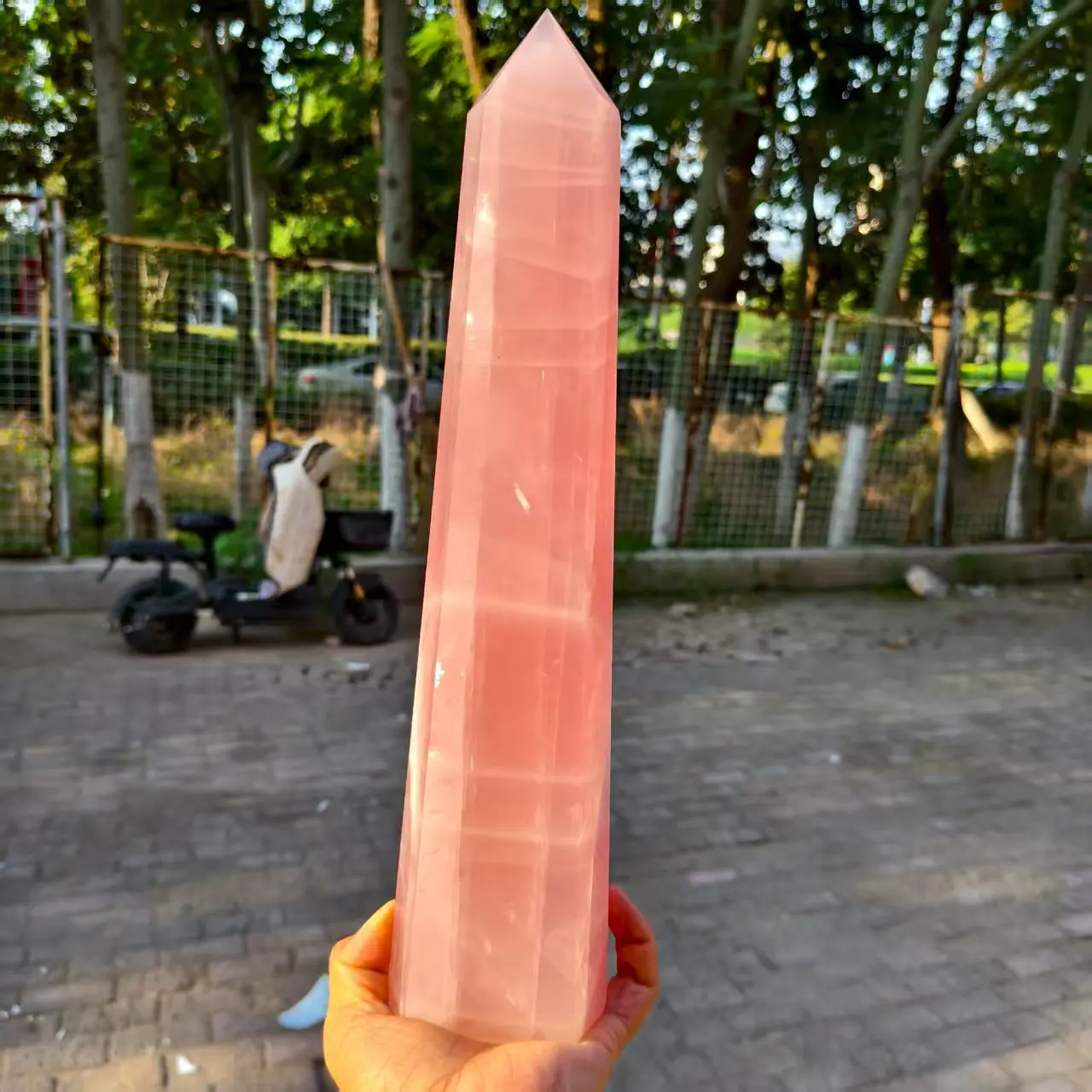

High Quality! Natural Rose Quartz Energy Tower, Energy Healing, Home Decoration, Hand-Polished, Rich In Color.