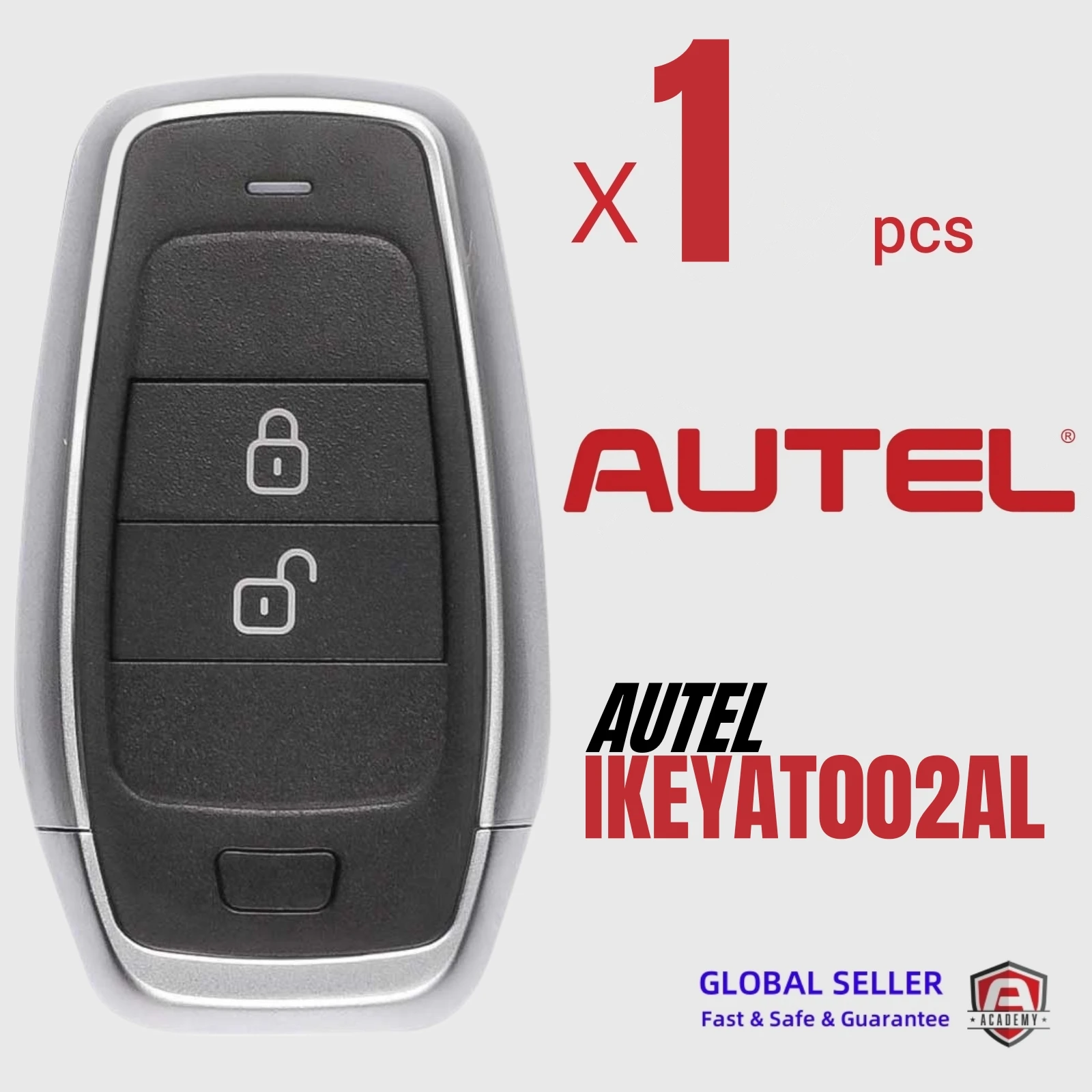 

1PCS Autel IKEY IKEYAT002AL AT002AL Universal Smart Remote Key 2 Buttons For Autel Smart Key For KM100 IM508 IM608 KM100E