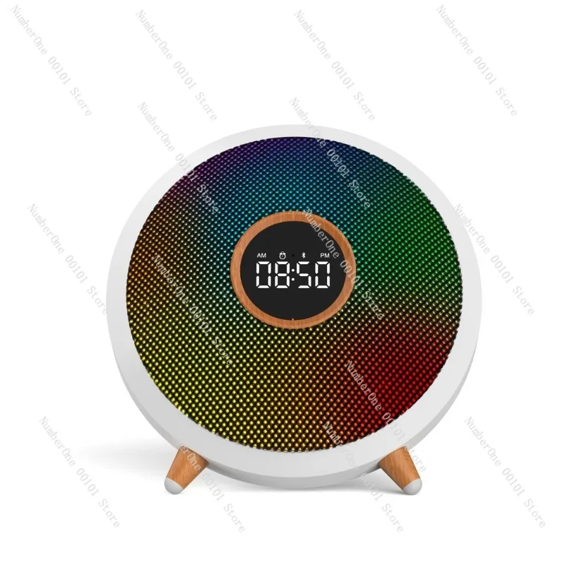 

Wireless mini audio material selection ambient light cloth round cake Bluetooth speaker