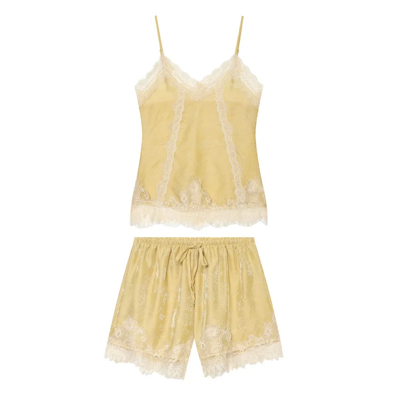 Withered 2026 Spring European And American Style Fashion Sexy Spicy Girl Lace Jacquard Top Shorts