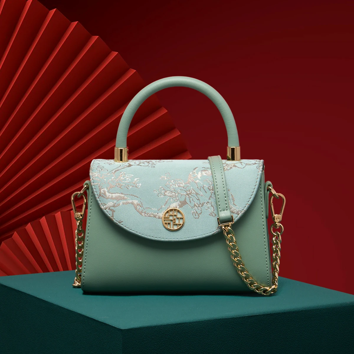 Limited Chinese Style Women Cow Leather Handbag Original Single Shoulder Bag Top Handle Elegant Women Purses High End#sc1630
