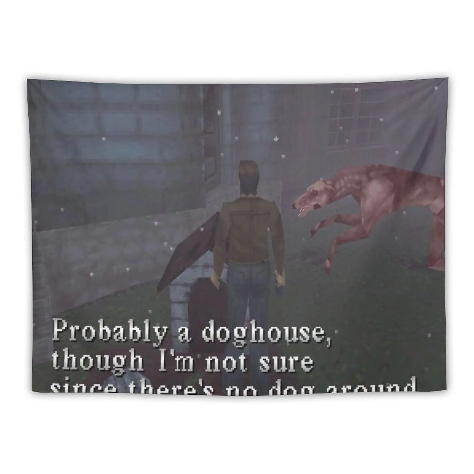 

New Silent Hill 1 Harry Mason Probably A Doghouse Meme Tapestry Room Decor Aesthetic Home Decoration Accessories