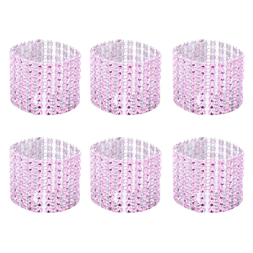 

60 PCS Napkin Buckle Dining Table Rings Napkins Diamond Buckles Weddings Banquet Holders