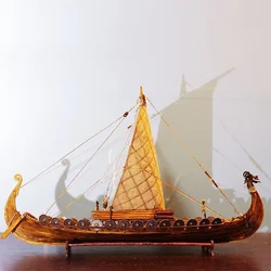 Wooden Scale Sailing Boat Wood Scale Ship 1/50 Viking Ships Scale Assembly Model Ship