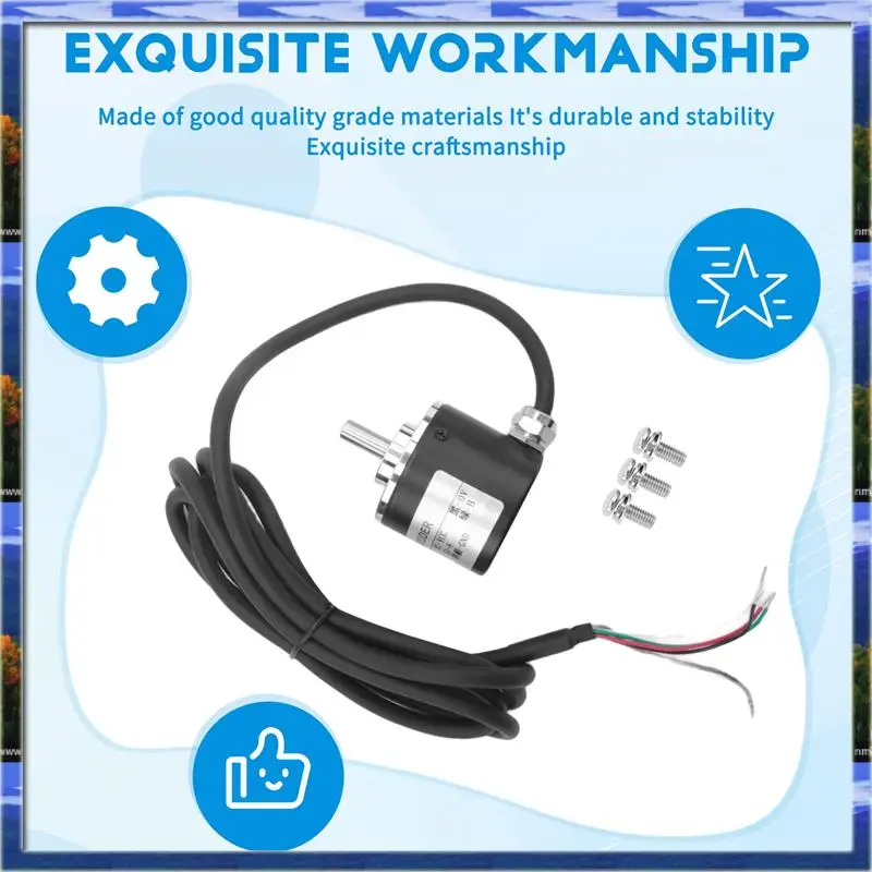 RABIT AS59~ Rotary Incremental Encoder 38S6G5-B-G24N AB 2-Phase Connection 50P/R 5-24V Solid Shaft DC Open Collector NPN Output