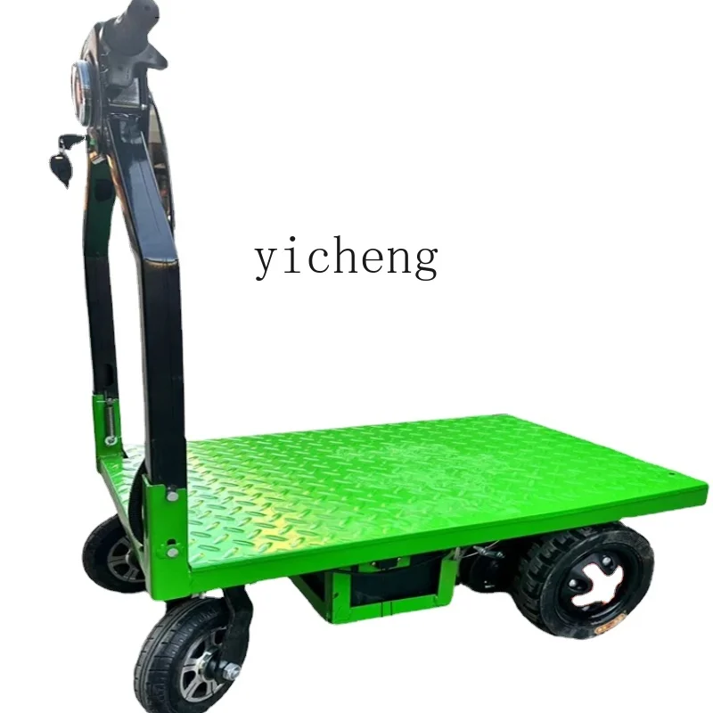 

Zc Electric Flat Truck Foldable Trolley Construction Site Elevator Feeding Delivery Handling Pull Tile Trolley