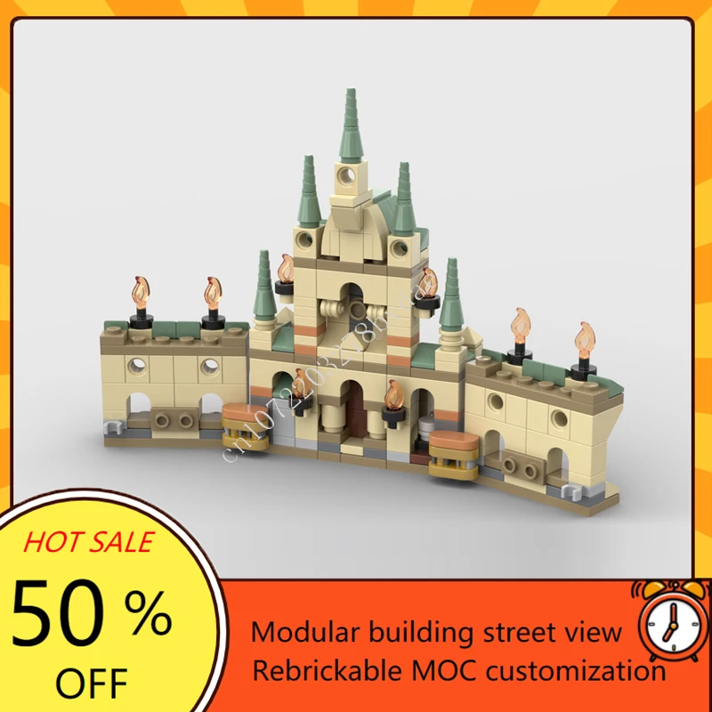 Mini Poudlard City Collection Modulaire MOC, Creative Street View, Model importer, Night Architecture, DIY TariModel, ToyGift