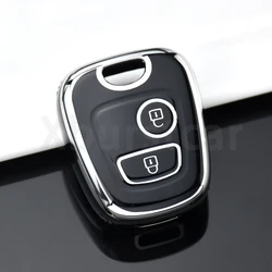 2 pulsanti TPU Car Key Cover Case Shell Fob Holder per Citroen C1 C2 C3 C4 XSARA per Toyota AYGO per Peugeot 106 107 206 207 307