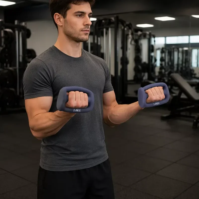 D Type Dumbbells Durable Strength Training Equipment for Daily Workouts in Health Clubs