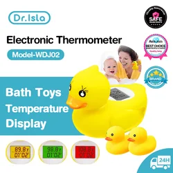 Dr.isla Baby Bath Water Thermometer Safe Shower timer Temperature Sensor for Babies Waterproof Newborn Floating Bathtub Toy