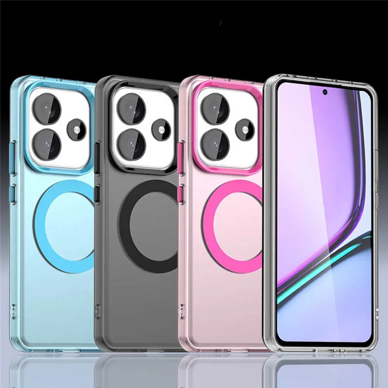 Shockproof Case For Redmi Note 14 5G Cover 6.67 inch Translucent Candy Color Matte Magnetic Protective Bumper For Redmi Note 14