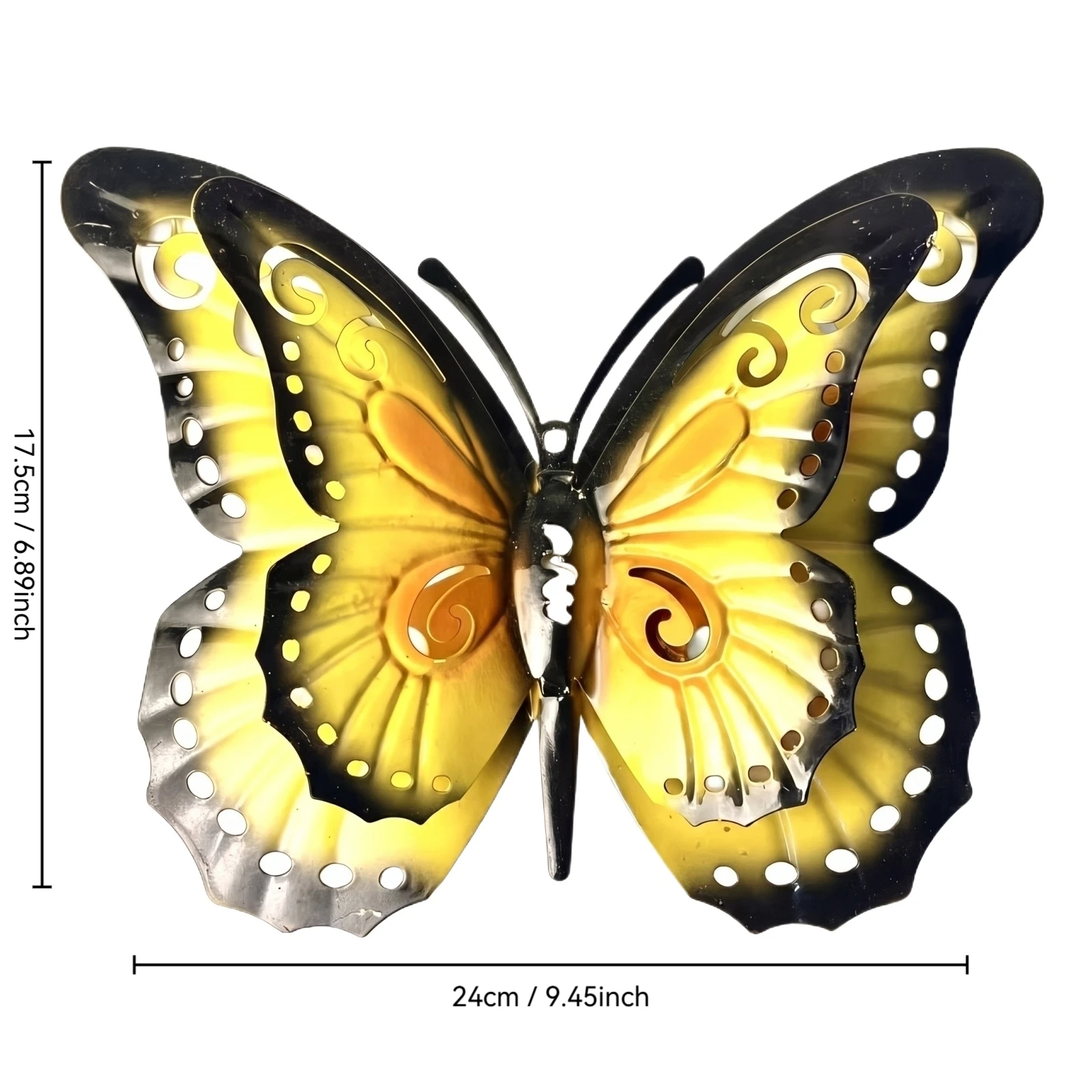 Double-winged Butterfly Simulation Butterfly Fence Decoration Wall Hanging Crafts Garden Decor Creative Wall Accent