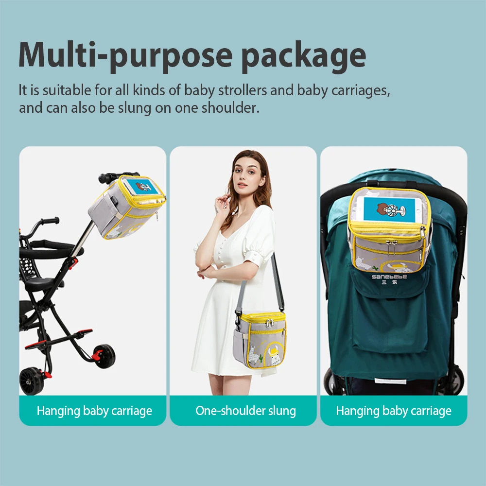 Baby Stroller Hanging Bag Large Capacity Mommy Bags Travel Storage Organizer Carriage Pram Diaper Nappy Backpack Accessories