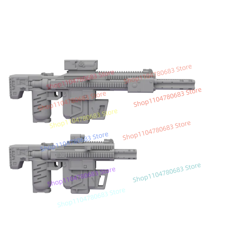MOC New Mini Figure Accessory Sci-Fi Future Rifle Toy, Buildable Collectible Ornament, Holiday Gift