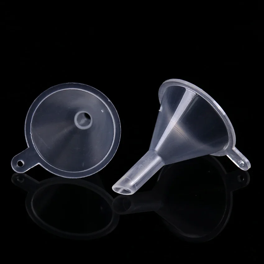 10PCS Mini Plastic Funnel Small Mouth Liquid Oil Funnels Laboratory Supplies Tools School Experimental Supplies