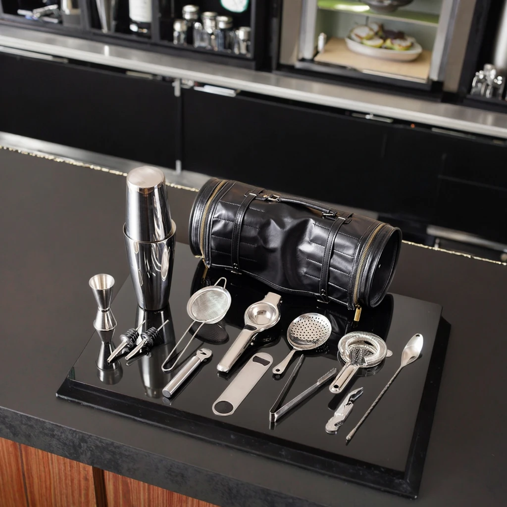 

Набор для бармена, набор металлических коктейльных шейкеров с подарочным магазином и барами