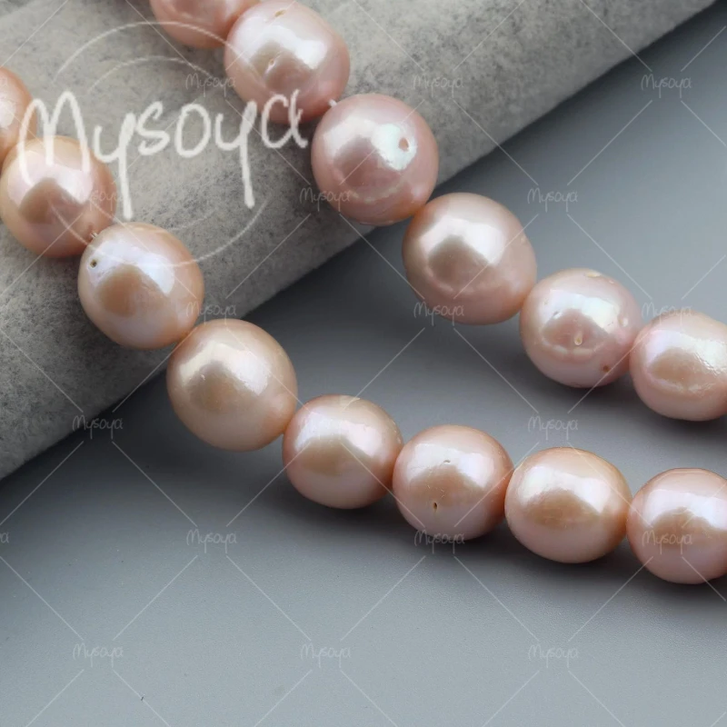 

MYSOYA 9-11mm Large Pink Purple Baroque Edison Pearl Necklace,Suitable for Birthday/Wedding/Mother's Day/Father's Day Gift A1004