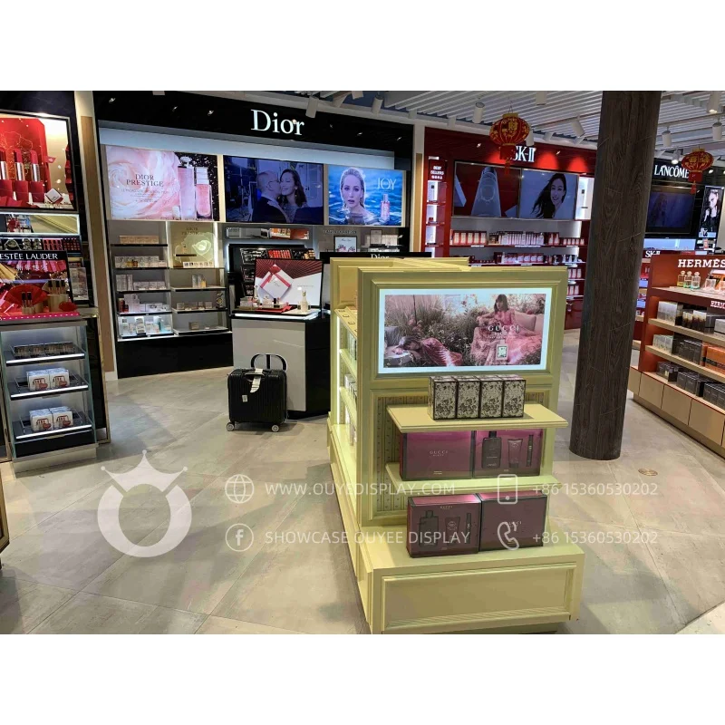 Customized-custom retail perfume retail shop fittings display rack shop display furniture showcase fitout perfume shop interior