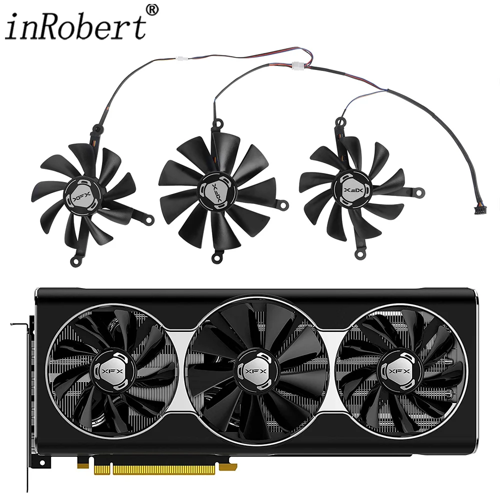 87MM 95MM CF1010U12S RX5700 Video Card Fan For ​XFX Radeon RX 5700 XT 8GB THICC III Ultra Replacement Graphics Card GPU