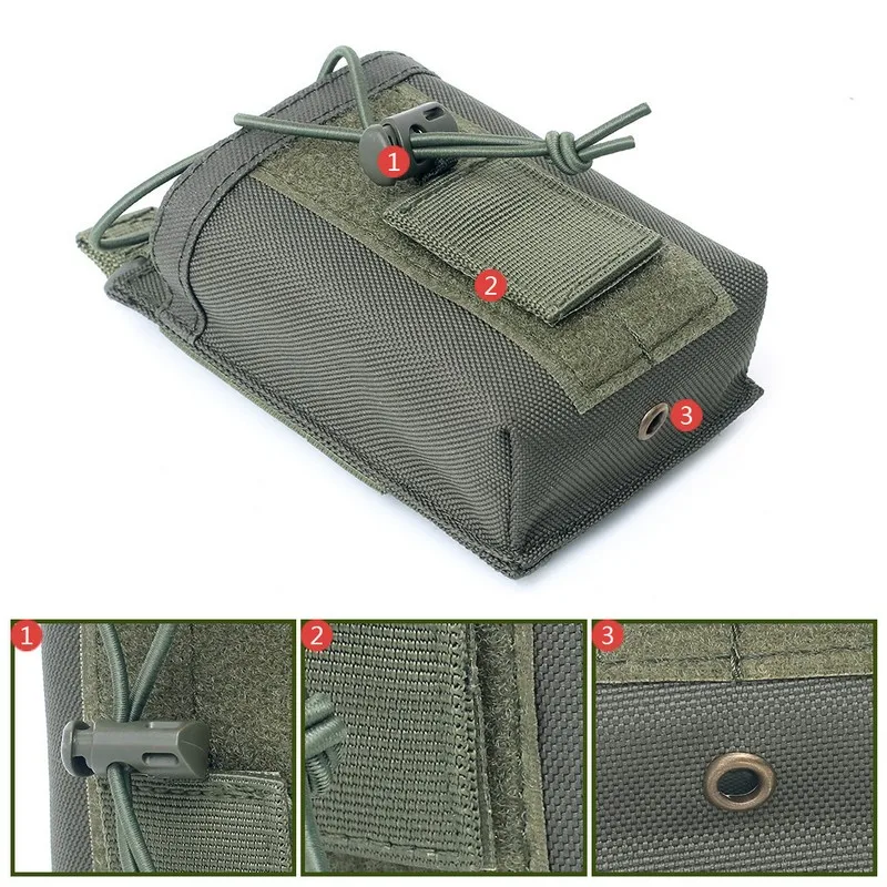Tactical Walkie-Talkie Bag Radio Case Intercom Universal Pouch for Duty Belt Radio Holster Hiking Hunting Camping Adventure image 6
