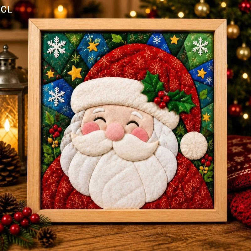 Handmade No-Sew Fabric Mosaics Kit For Adults Premium Fabric Art Kit Christmas Bird Animal Ocean Theme Wall Decor Craft
