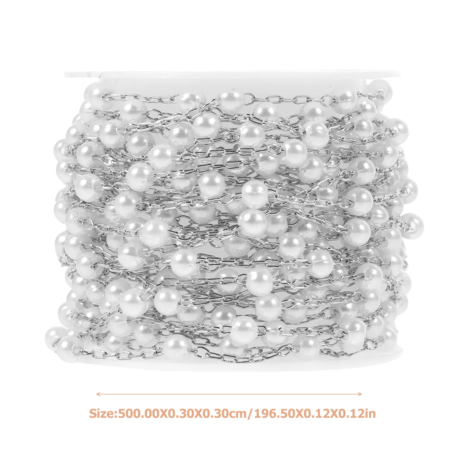 

1 Roll Pearl Beads Copper Chain For Jewelry Making Diy Necklace Bracelet Craft Decor Handicraft Material Bag Headdress Accessory