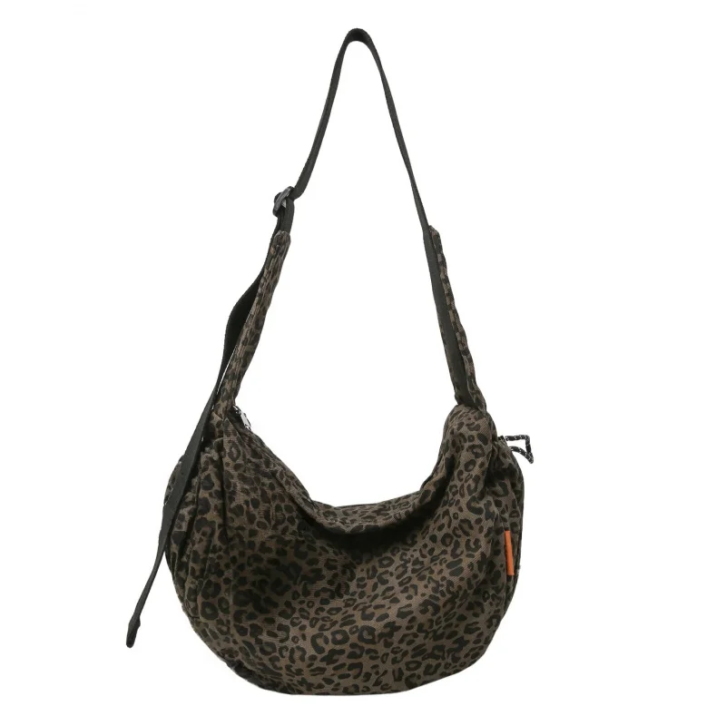 

This Year's Popular Leopard Print Canvas Bag Women's Autumn and Winter2025New Fashion All-Match Casual and Lightweight Shoulder