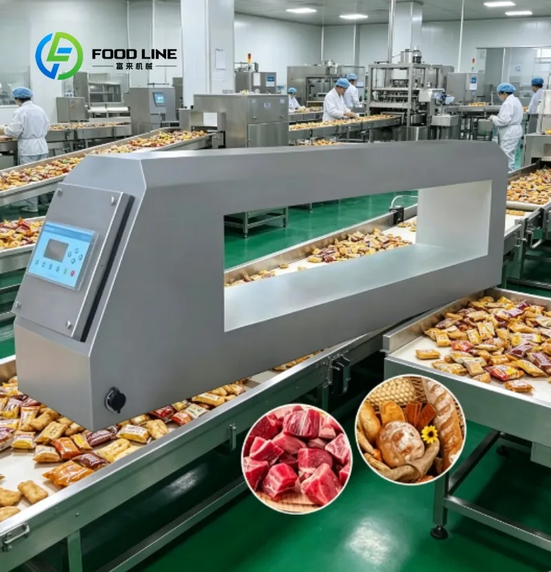 Automatic Food Metal Detection Machine High Sensitivity Metal Detector for Food Processing Factory Use