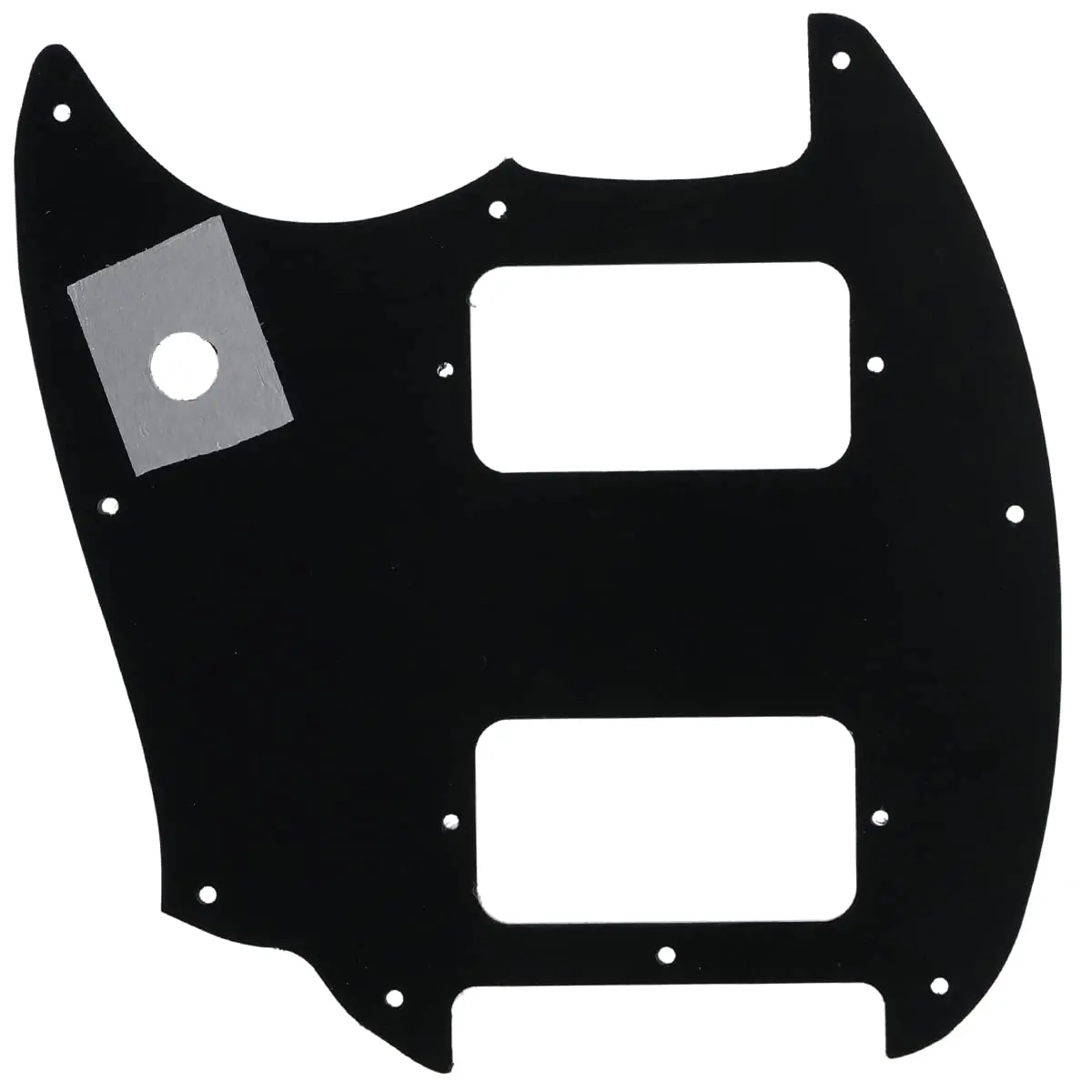 Black 9 Holes Round Corner HH Guitar Pickguard 2 Humbuckers for Squier Bullet Series Mustang Electric Guitar Guitar Accessories