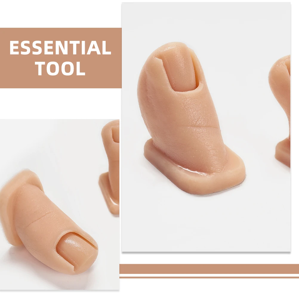 

2Pcs Pure Silicone Nail Practice Toes Realistic Artificial Fingers For Art Carving Ergonomic Nail Training Mannequin Finger