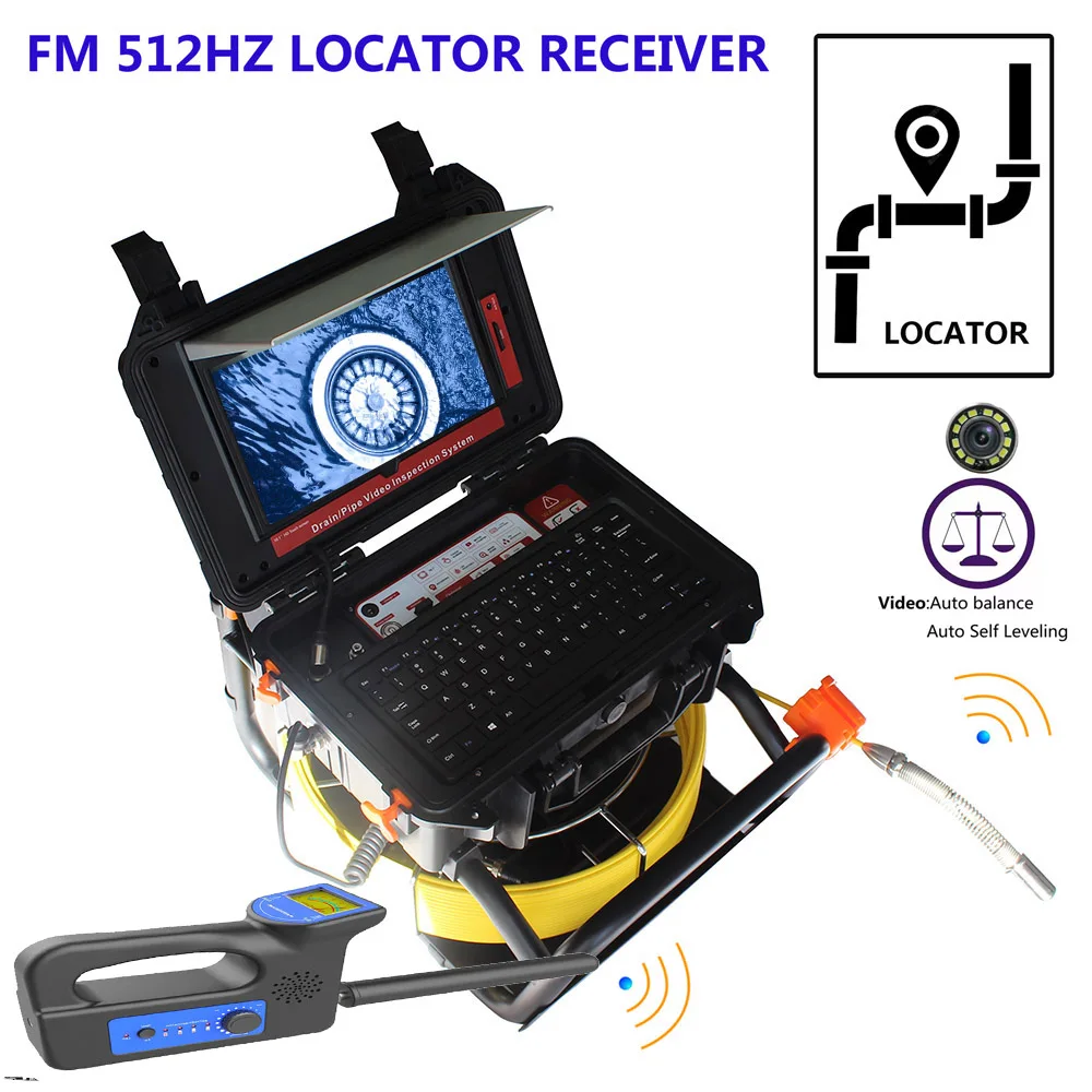 40m miernik DVR wodoodporne przemysłowe rury kanalizacyjne inspekcja rurociągu aparat podwodny z odbiornikiem 512hz