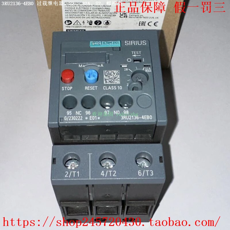 3RB2046-2EB0 3RB3046-2XB0 Thermal Overload Relay Can Be Set To 32-115A