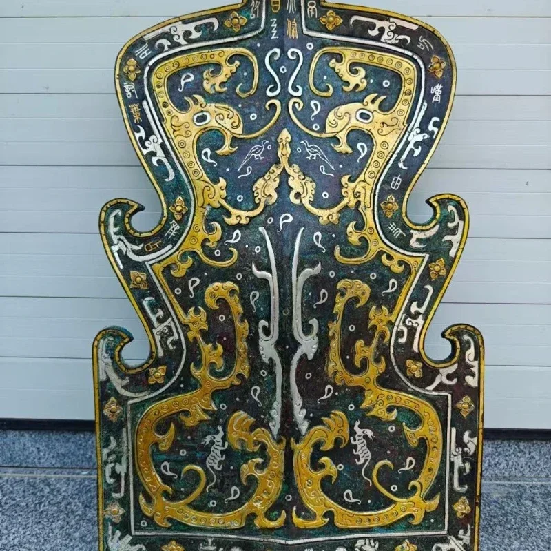 Shield antique bronze home ornaments collection decoration