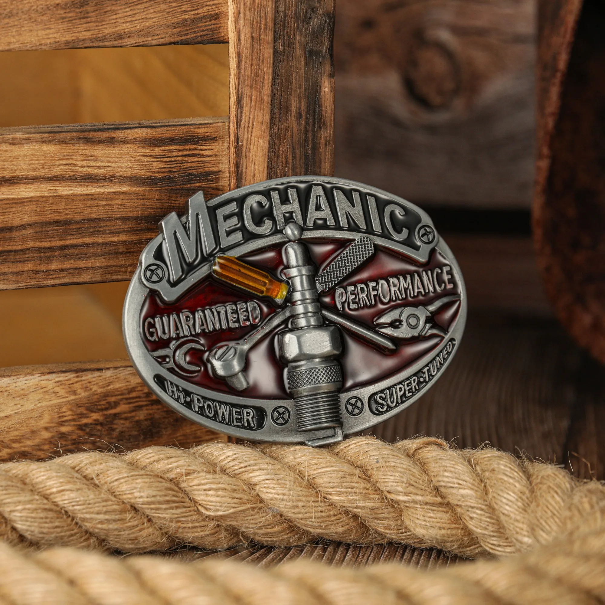 One oil-dripping mechanical tool series buckle, a unique and versatile belt buckle for Western men