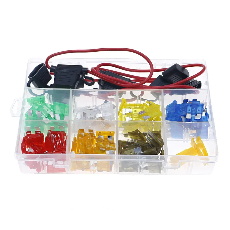 140pcs Standard Blade Fuse Blade Fuse car Boat Truck Fuse Holder Assorted kit 5A.5A 10A 15A 20A 25A 30Amp