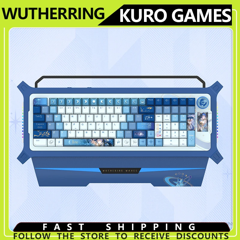 

Official Original Wuthering Waves IUNO Mechanical Keyboard RGB Gaming Keyboard Anime Figure Doll Game Accessories Gifts Toy Kids