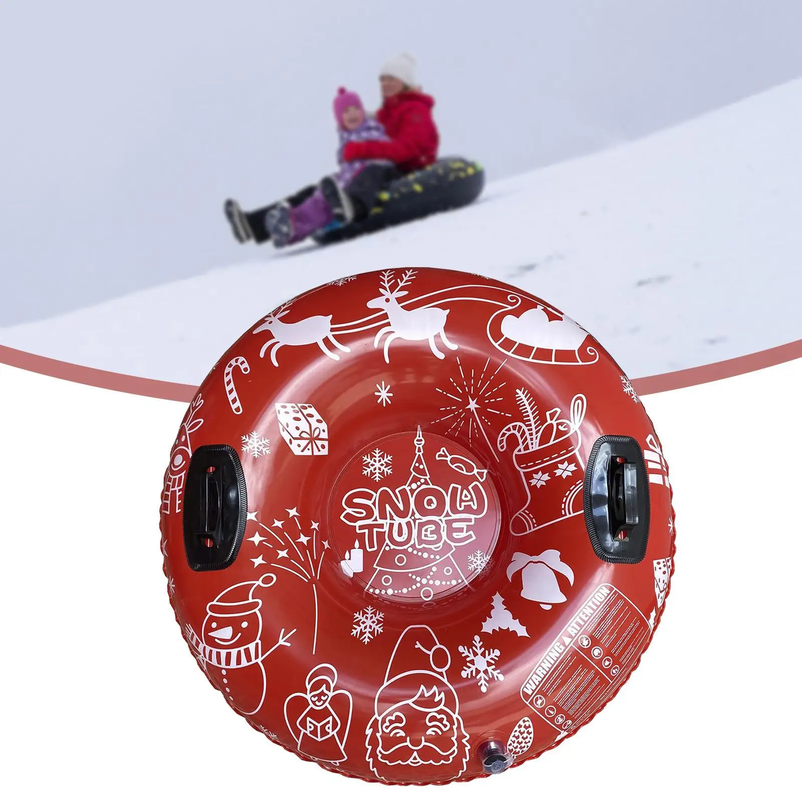 Inflatable Snow Tube Snow Sled Heavy Duty Children Sleigh Snow Toy Christmas Snow Tube for New Year Skiing Christmas