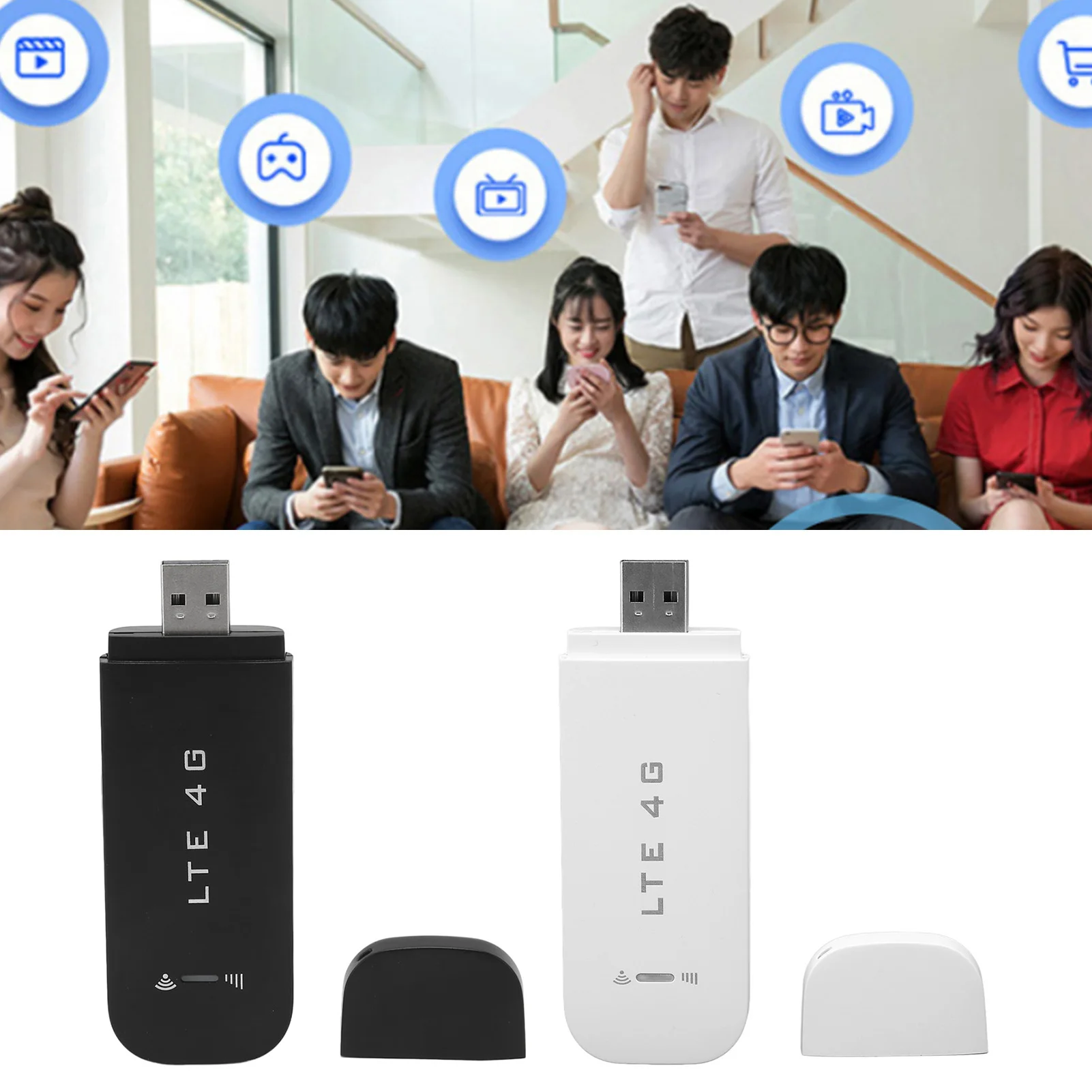 

Портативный Wi-Fi-маршрутизатор 4G Портативная мобильная точка доступа Wi-Fi 4G Безопасность 150 Мбит/с До 10 устройств подключения Быстрые и стабильные для ноутбуков