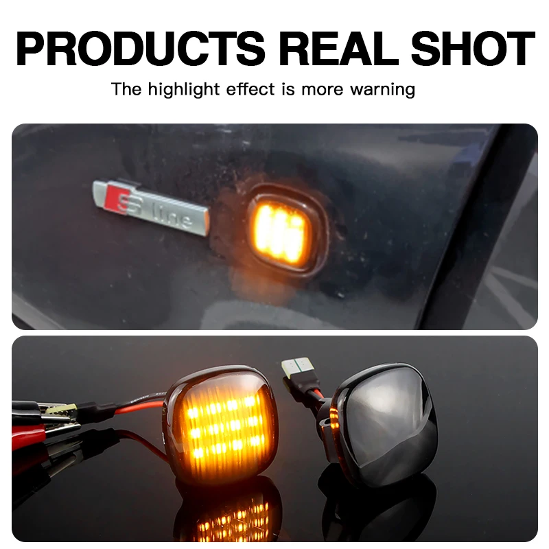 2PCS LED Turn Signal Lamp Side Marker Light Indicator For Skoda Fabia 1999 2000-2007 Octavia Mk1 1996-2004 Octavia Mk2
