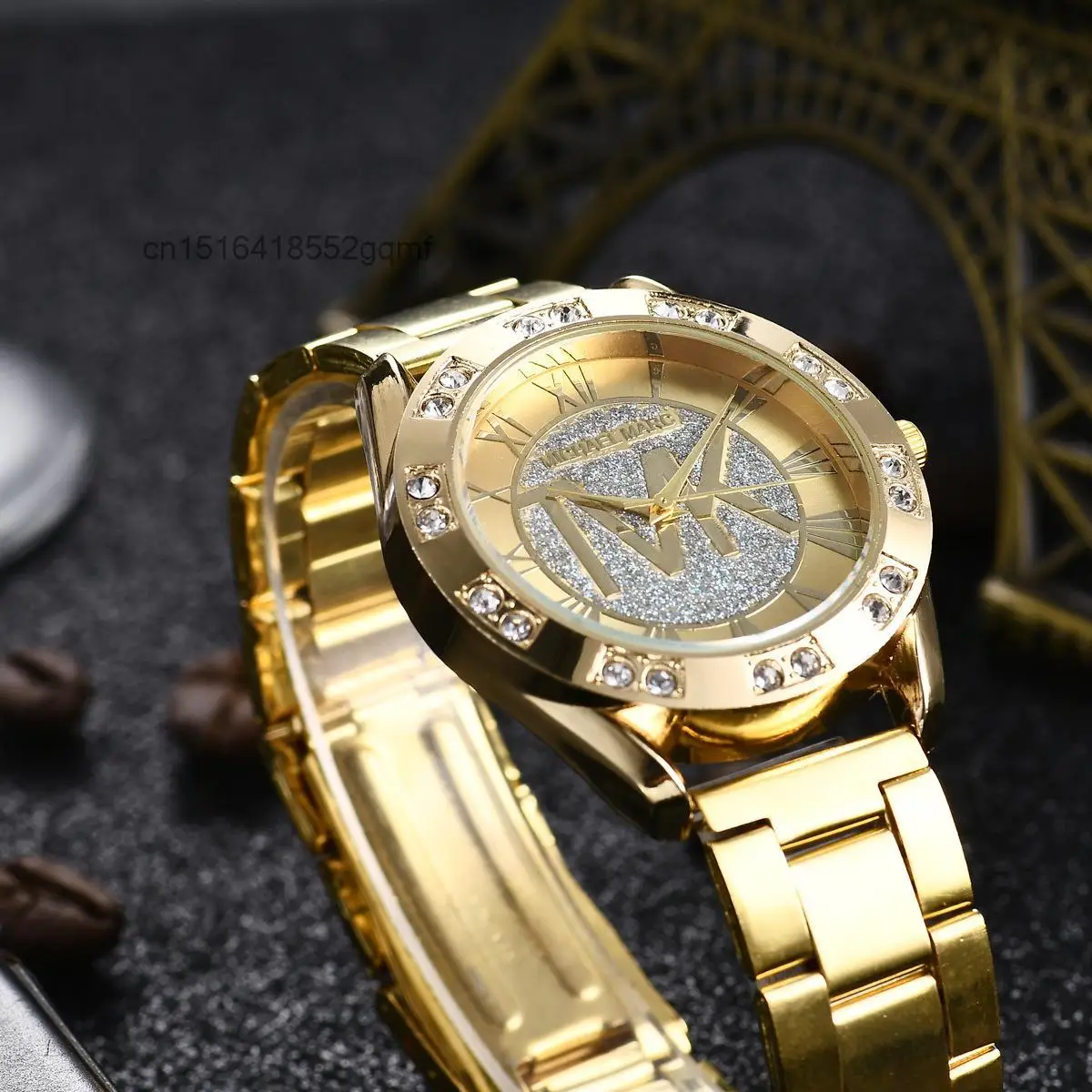 Fashion Luxury TOP TVK Women Watch White Bracelet Diamond Water Resistant Roman Digital Ladies Men Quartz Watches Clock Gift