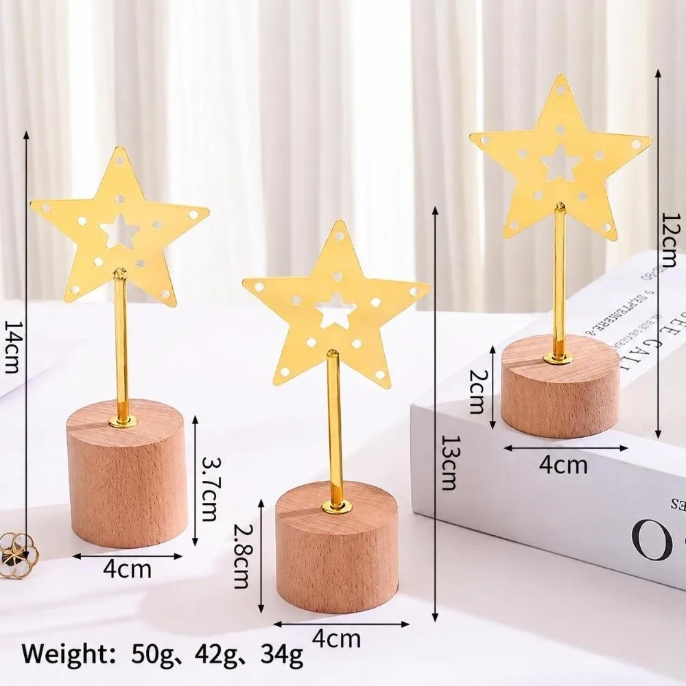 Metal Iron Earring Display Stand Wooden Base Desktop Decoration Ornament Earring Display Holder Jewelry Organizer Holder