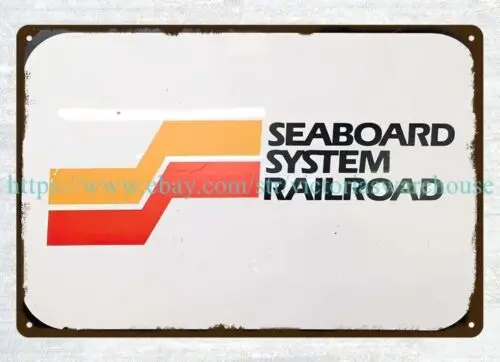 SEABOARD SYSTEM RAILROAD metal tin sign western decor