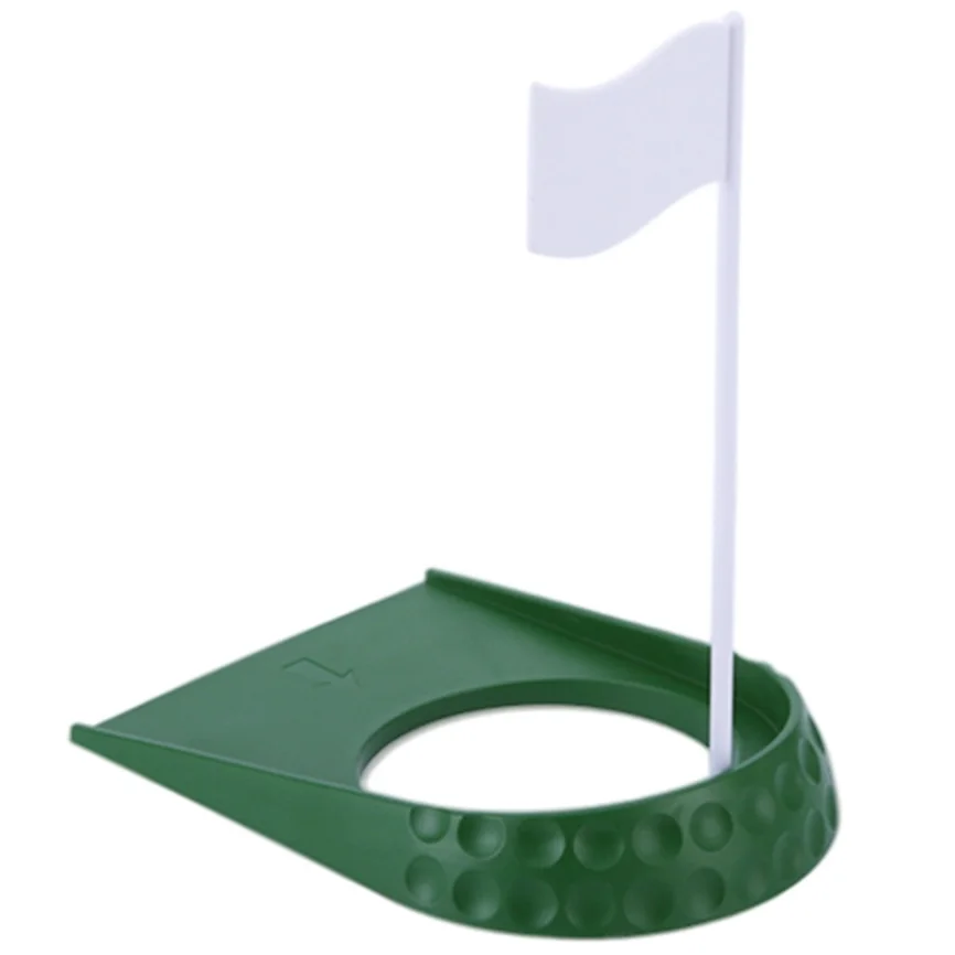 PGM Golf Hole Cup with Hole Flag ABS Portable Indoor Golf Putting Trainer Putter Green Practice Home Yard Outdoor Training Aid