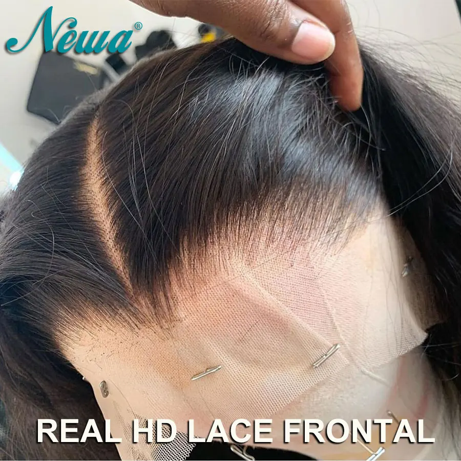 

Newa Hair 13x6 HD Lace Frontal Only Human Virgin Hair 5x5 HD Lace Closures Pre Plucked Small Knots Invisible HD Lace For Women